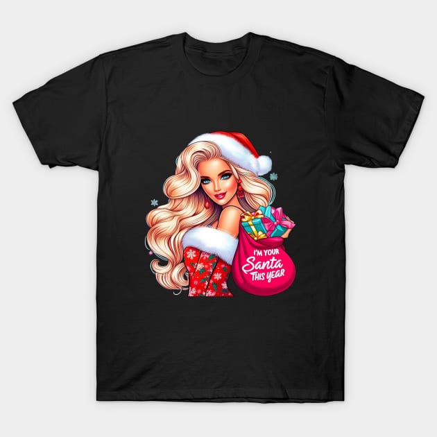 Christmas Barbie T-Shirt by BukovskyART